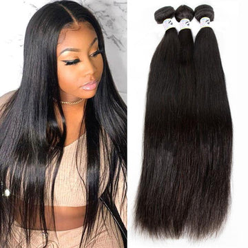 GS Virgin Hair Blue Series Human Virgin Straight Brazilian Hair 3 Bundles